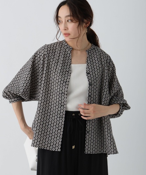 ミュベールタバコ柄ブラウス38 TOPS商品一覧 | MUVEIL Online Shop