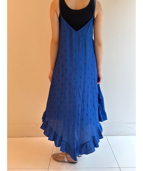 sara mallika(サラ マリカ)の「CITY COLOR FRILL CAMI DRESS(ワンピース・レディース・ブルー/ブラック・FREE)」の9枚目の写真