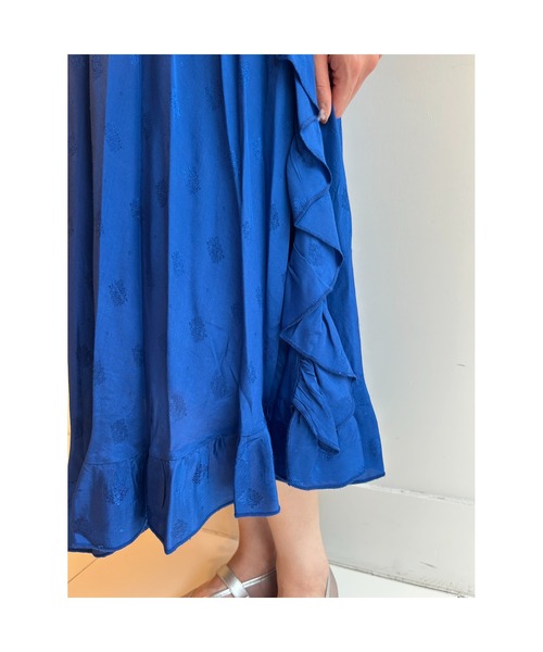 sara mallika(サラ マリカ)の「CITY COLOR FRILL CAMI DRESS(ワンピース・レディース・ブルー/ブラック・FREE)」の12枚目の写真