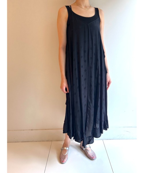 sara mallika(サラ マリカ)の「CITY COLOR FRILL CAMI DRESS(ワンピース・レディース・ブルー/ブラック・FREE)」の7枚目の写真