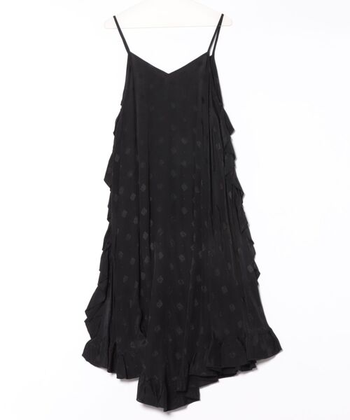 sara mallika(サラ マリカ)の「CITY COLOR FRILL CAMI DRESS(ワンピース・レディース・ブルー/ブラック・FREE)」の4枚目の写真