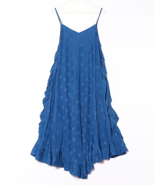 sara mallika(サラ マリカ)の「CITY COLOR FRILL CAMI DRESS(ワンピース・レディース・ブルー/ブラック・FREE)」の13枚目の写真