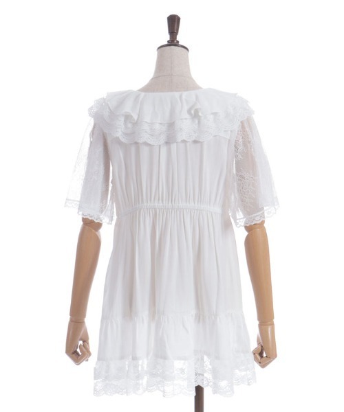 axes femme（アクシーズファム）の「ボリュームフリルチュニック（チュニック・レディース・ホワイト/ブラック・FREE）」の18枚目の写真