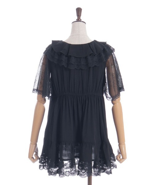 axes femme（アクシーズファム）の「ボリュームフリルチュニック（チュニック・レディース・ホワイト/ブラック・FREE）」の3枚目の写真