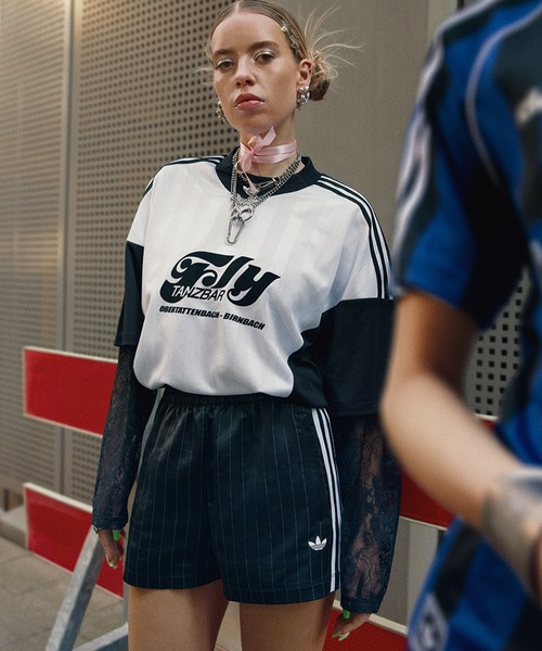 adidas アディダス ロングスリーブ レース 長袖シャツ adidas LONGSLEEVE LACE JERSEY ホワイト/ブラック（アディダス