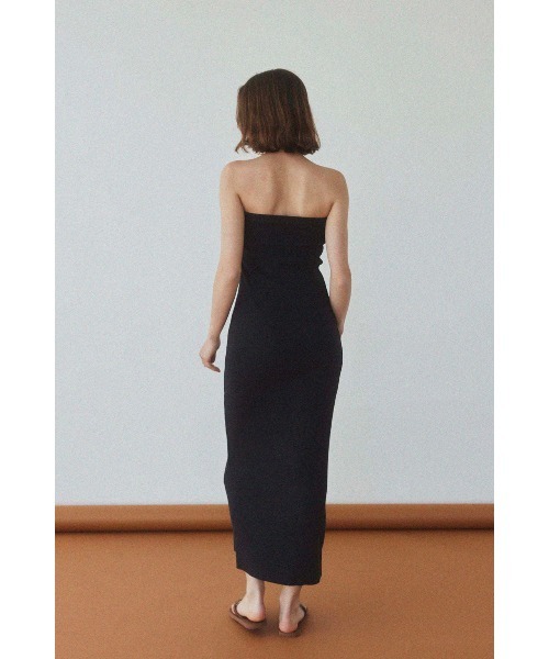 ALEXIA STAM Rib Bare Top Dress Sサイズ　完売品 セール】Rib Bare Top Dress /ベアトップワンピース（ワンピース
