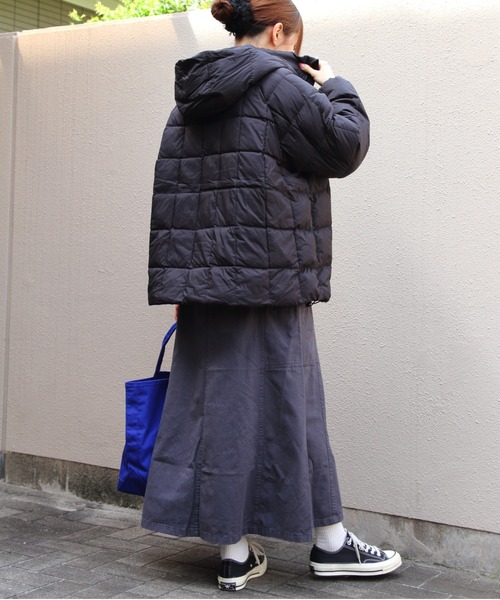 DANTON(ダントン)の「DANTON/ダントン ダウンフーデッドジャケット MIDDLE DOWN HOODJACKET DT-A0567 NRP(ダウンジャケット/コート・レディース・グレー/ブラック/ライトベージュ・M)」の4枚目の写真