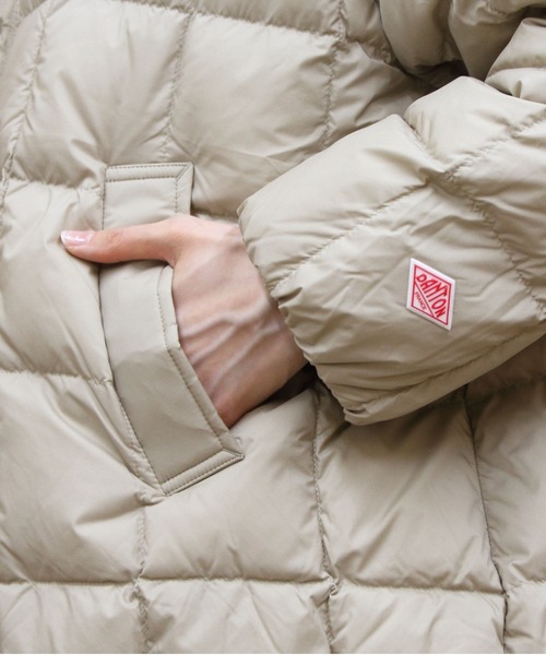 DANTON(ダントン)の「DANTON/ダントン ダウンフーデッドジャケット MIDDLE DOWN HOODJACKET DT-A0567 NRP(ダウンジャケット/コート・レディース・グレー/ブラック/ライトベージュ・M)」の16枚目の写真