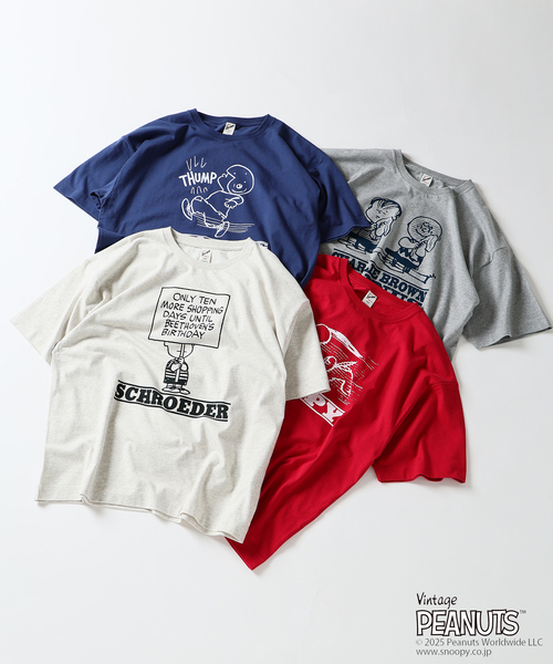 Vintage PEANUTS（ビンテージピーナッツ）の「PEANUTS×SPORTS WEAR by relume 別注 プリント Tシャツ（Tシャツ/カットソー・メンズ・グレー/レッド/アイボリー/ブルー系その他・MEDIUM/LARGE/X-LARGE）」の22枚目の写真