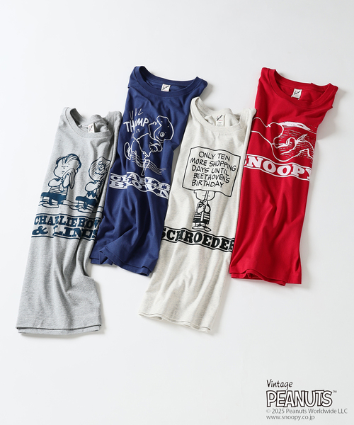 Vintage PEANUTS（ビンテージピーナッツ）の「PEANUTS×SPORTS WEAR by relume 別注 プリント Tシャツ（Tシャツ/カットソー・メンズ・グレー/レッド/アイボリー/ブルー系その他・MEDIUM/LARGE/X-LARGE）」の21枚目の写真