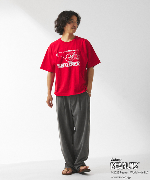 Vintage PEANUTS（ビンテージピーナッツ）の「PEANUTS×SPORTS WEAR by relume 別注 プリント Tシャツ（Tシャツ/カットソー・メンズ・グレー/レッド/アイボリー/ブルー系その他・MEDIUM/LARGE/X-LARGE）」の19枚目の写真