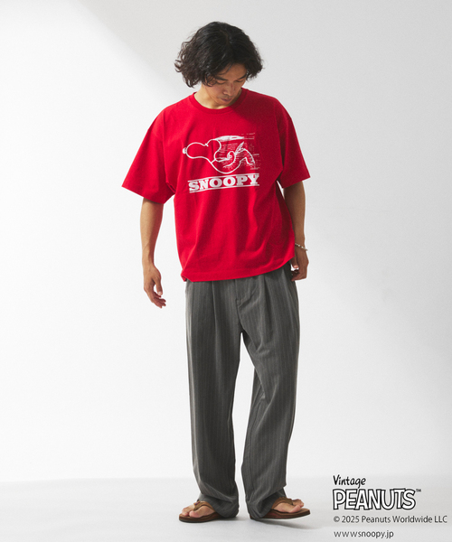 Vintage PEANUTS（ビンテージピーナッツ）の「PEANUTS×SPORTS WEAR by relume 別注 プリント Tシャツ（Tシャツ/カットソー・メンズ・グレー/レッド/アイボリー/ブルー系その他・MEDIUM/LARGE/X-LARGE）」の12枚目の写真