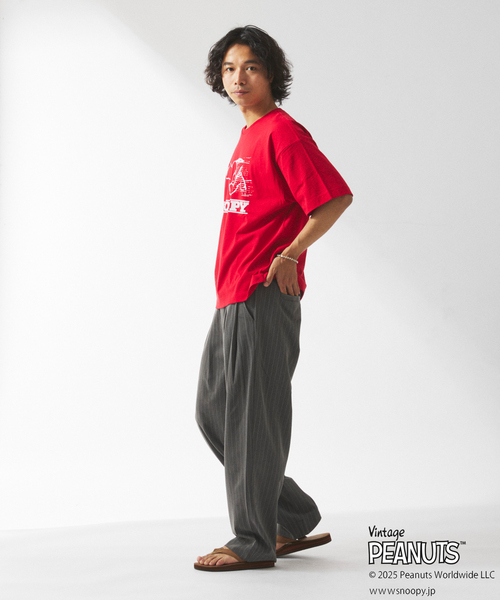 Vintage PEANUTS（ビンテージピーナッツ）の「PEANUTS×SPORTS WEAR by relume 別注 プリント Tシャツ（Tシャツ/カットソー・メンズ・グレー/レッド/アイボリー/ブルー系その他・MEDIUM/LARGE/X-LARGE）」の11枚目の写真