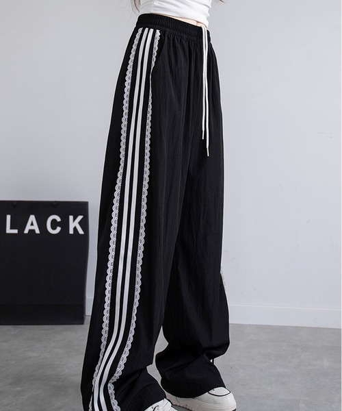 HALEY PESCA(ヘーリーペスカ)の「HALEY PESCA/レースライン トラックパンツ(その他パンツ・レディース・ホワイト/ブラック・MEDIUM/SMALL)」の10枚目の写真