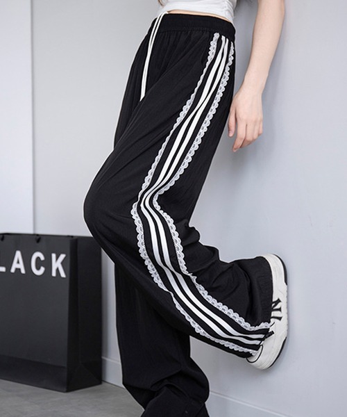 HALEY PESCA(ヘーリーペスカ)の「HALEY PESCA/レースライン トラックパンツ(その他パンツ・レディース・ホワイト/ブラック・MEDIUM/SMALL)」の16枚目の写真