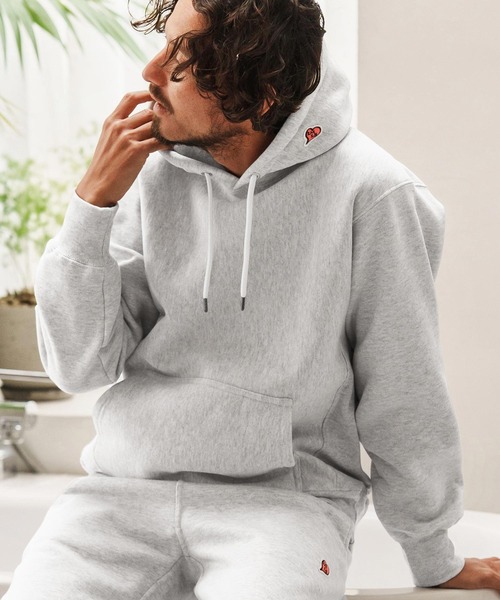 1minute 1second(ワンミニットワンセカンド)の「mpa3853-12oz heavy weight hoody with logo print パーカー(パーカー・メンズ・ホワイト/ブラック/アッシュ・S/M/L/XL)」の3枚目の写真