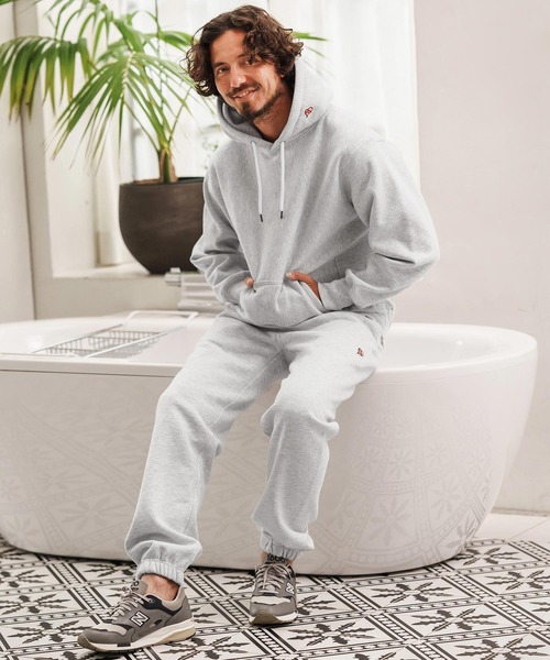 1minute 1second(ワンミニットワンセカンド)の「mpa3853-12oz heavy weight hoody with logo print パーカー(パーカー・メンズ・ホワイト/ブラック/アッシュ・S/M/L/XL)」の9枚目の写真