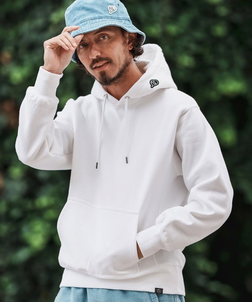 1minute 1second(ワンミニットワンセカンド)の「mpa3853-12oz heavy weight hoody with logo print パーカー(パーカー・メンズ・ホワイト/ブラック/アッシュ・S/M/L/XL)」の15枚目の写真
