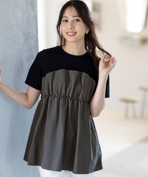 ANY SIS(エニィスィス)の「【洗える】ビスチェコンビ Tシャツ(Tシャツ/カットソー・レディース・ブラック系/ホワイト系・MEDIUM)」の2枚目の写真