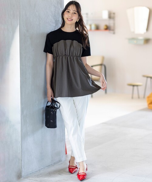 ANY SIS(エニィスィス)の「【洗える】ビスチェコンビ Tシャツ(Tシャツ/カットソー・レディース・ブラック系/ホワイト系・MEDIUM)」の3枚目の写真