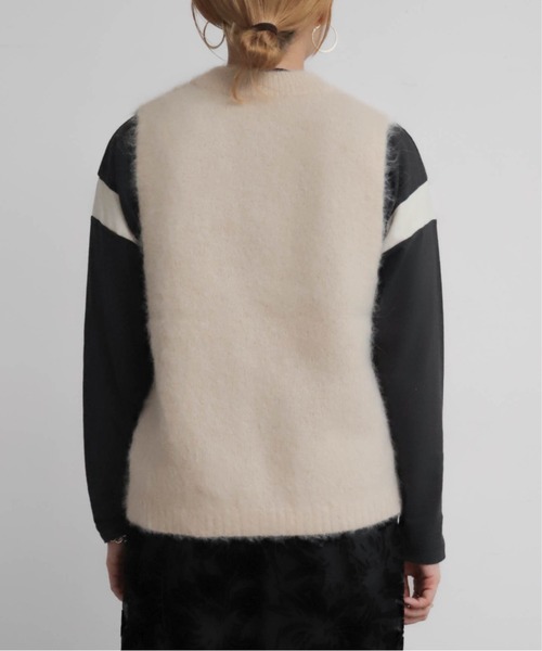 ★美品★LANVIN COLLECTION★シャギー ファー ベスト★アルパカ★ LANVIN COLLECTION（ランバン コレクション） カシミヤ100％厚手柄