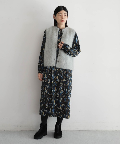 タグ付き【NOMBRE IMPAIR】 アルパカシャギー　ハイネックベスト NOMBRE IMPAIR（ノンブルアンペール）の「アルパカシャギー ハイネック