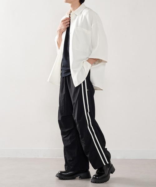 HAUS(ハウス)の「【HAUS】バレルレッグナイロントラック ABS22172(その他パンツ・メンズ・グレー/ブラック・L/M)」の10枚目の写真