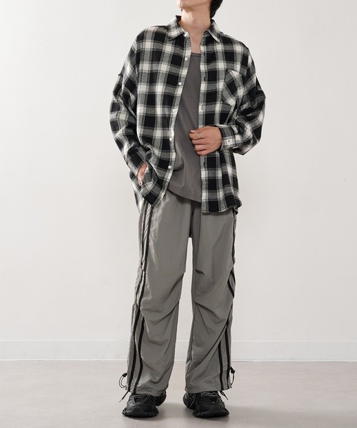 HAUS(ハウス)の「【HAUS】バレルレッグナイロントラック ABS22172(その他パンツ・メンズ・グレー/ブラック・L/M)」の16枚目の写真