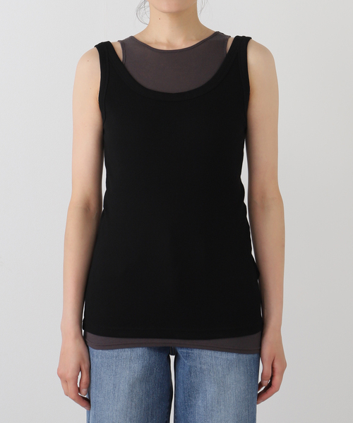 journal standard L'essage(ジャーナルスタンダードレサージュ)の「ツインタンクトップ(Tシャツ/カットソー・レディース・ライトグレー/ブラック・FREE)」の11枚目の写真