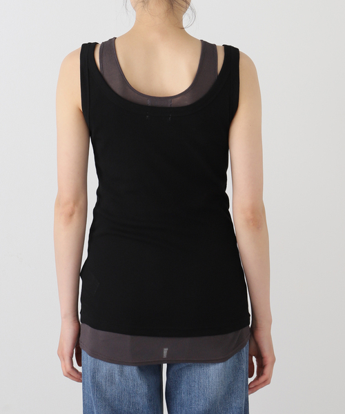 journal standard L'essage(ジャーナルスタンダードレサージュ)の「ツインタンクトップ(Tシャツ/カットソー・レディース・ライトグレー/ブラック・FREE)」の13枚目の写真