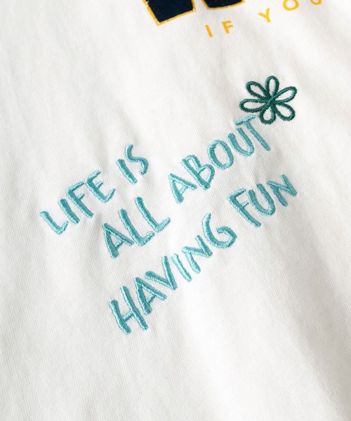 make a ray!（メイク ア レイ！）の「【84】ハートワンポイントロゴ メッセージ刺繍 半袖Tシャツ/メンズ/レディース（Tシャツ/カットソー・メンズ・ホワイト/ライトグリーン/ホワイト系その他/イエロー/ネイビー/ブラック・M/L）」の16枚目の写真