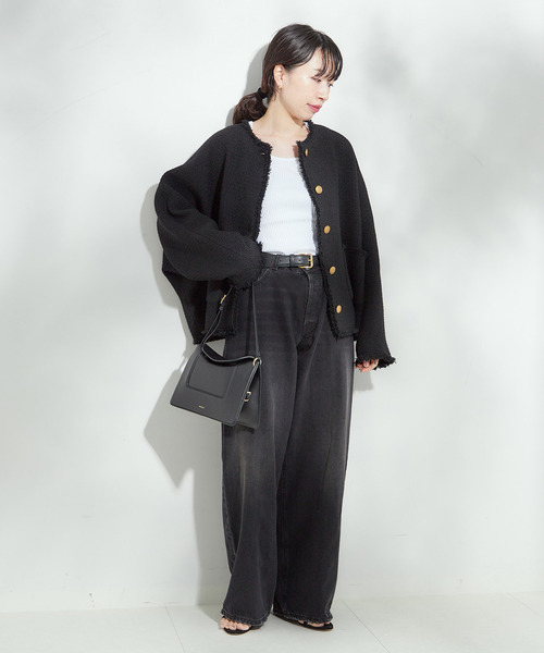 追加》【金子綾さん着用】GIOLICATWEED ドルマンジャケット（ノー