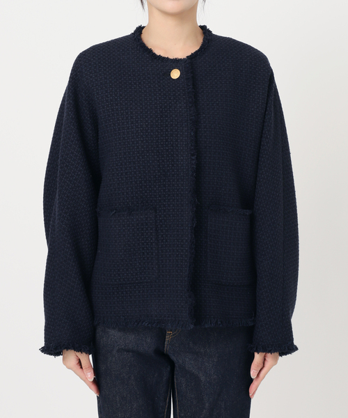 金子綾着用】ジャーナルスタンダード レサージュ ダブルジャケット 1