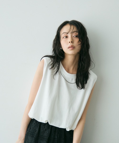 セール】モチーフ付き裾バルーンカットソー（Tシャツ/カットソー