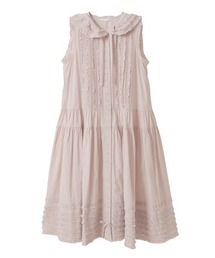 【美品】ピンクハウス 黒 豪華ピコフリル 立体花レース使い キャミワンピース PINK HOUSE｜ピンクハウスのワンピース通販 - ZOZOTOWN