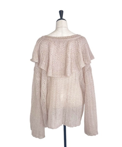 セール】frill collar crochet knit（ニット/セーター）｜HONEY MI