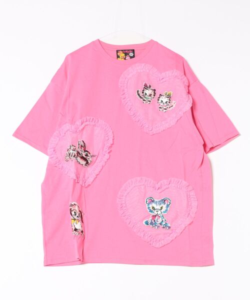 katttiページ♡⃜ レトロハートBigT（Tシャツ/カットソー）｜KawaeKayo（カワエカヨ）の