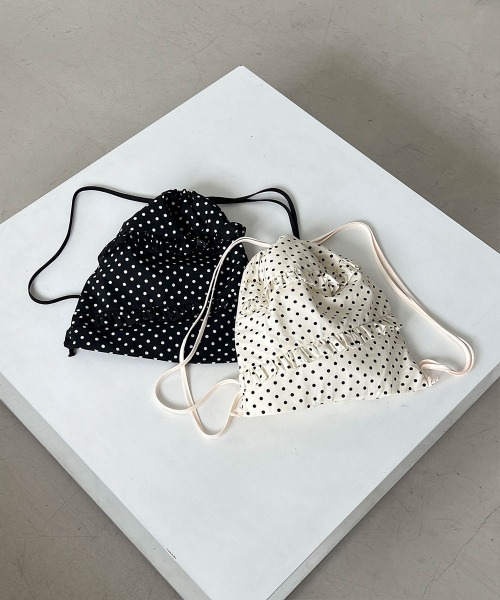 ドット フリル ナップサック（バックパック/リュック）｜4INT