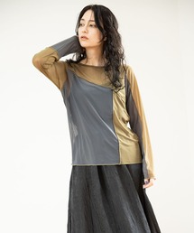 OSMOSIS | メロー切替長袖Tシャツ(Tシャツ/カットソー)