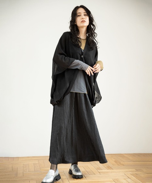 OSMOSIS（オズモーシス）の「メロー切替長袖Tシャツ（Tシャツ/カットソー・レディース・ブラック系その他/マルチ/グレー系その他/グリーン系その他・ONE SIZE）」の16枚目の写真