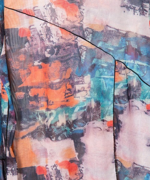 OSMOSIS（オズモーシス）の「メロー切替長袖Tシャツ（Tシャツ/カットソー・レディース・ブラック系その他/マルチ/グレー系その他/グリーン系その他・ONE SIZE）」の6枚目の写真