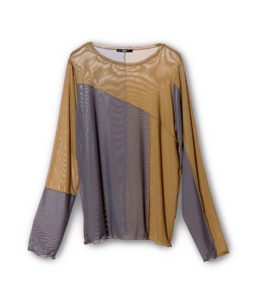 OSMOSIS（オズモーシス）の「メロー切替長袖Tシャツ（Tシャツ/カットソー・レディース・ブラック系その他/マルチ/グレー系その他/グリーン系その他・ONE SIZE）」の7枚目の写真