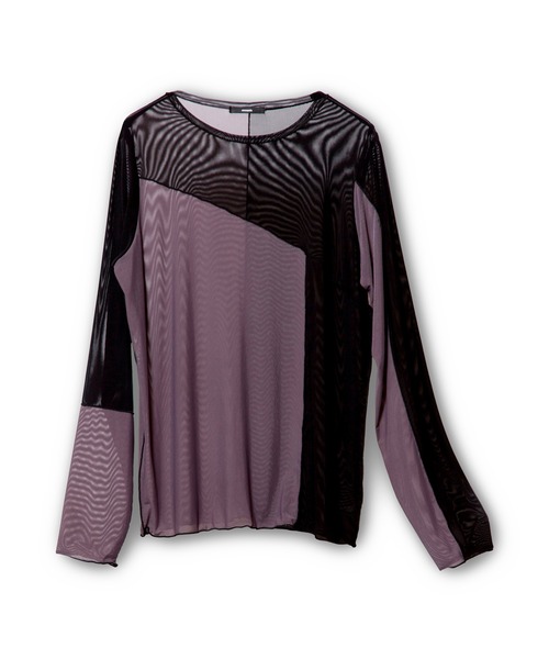 OSMOSIS（オズモーシス）の「メロー切替長袖Tシャツ（Tシャツ/カットソー・レディース・ブラック系その他/マルチ/グレー系その他/グリーン系その他・ONE SIZE）」の9枚目の写真