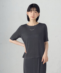 ジャカードプリーツ ベーシックTシャツ / セットアップ対応