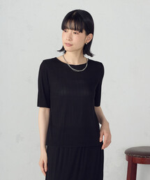 ジャカードプリーツ ベーシックTシャツ / セットアップ対応