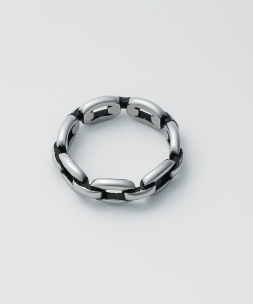 WYZ surgical stainless（ダブリューワイジィーサージカルステンレス）の「【 金属アレルギー対応 】チェーンデザインリング サージカルステンレス（リング・メンズ・シルバー・20号/18号/16号）」の3枚目の写真