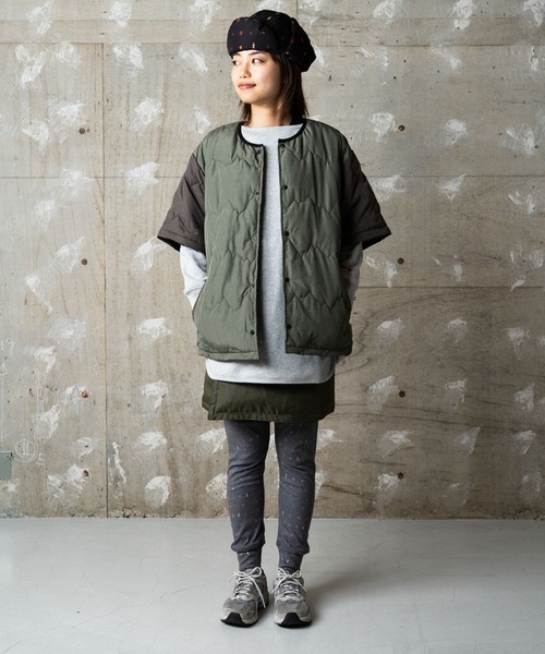 DENHAM デンハム　ステッチ ノーカラージャケット ブルゾン　綿ナイロン DENHAM デンハム ステッチ ノーカラージャケット ブルゾン 綿