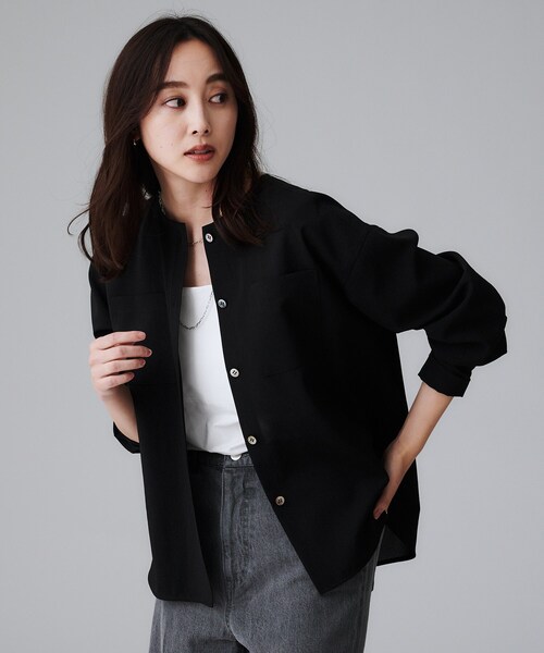 UNTITLED（アンタイトル）の「【秋も着られる/セットアップ可】リラククールシャツ（シャツ/ブラウス・レディース・ブラック/ブラウン系/チャコールグレー・50/48/44/04/02/00）」の15枚目の写真