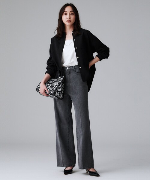 UNTITLED（アンタイトル）の「【秋も着られる/セットアップ可】リラククールシャツ（シャツ/ブラウス・レディース・ブラック/ブラウン系/チャコールグレー・50/48/44/04/02/00）」の16枚目の写真