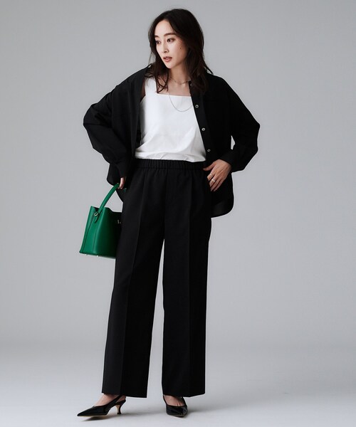 UNTITLED（アンタイトル）の「【秋も着られる/セットアップ可】リラククールシャツ（シャツ/ブラウス・レディース・ブラック/ブラウン系/チャコールグレー・50/48/44/04/02/00）」の17枚目の写真